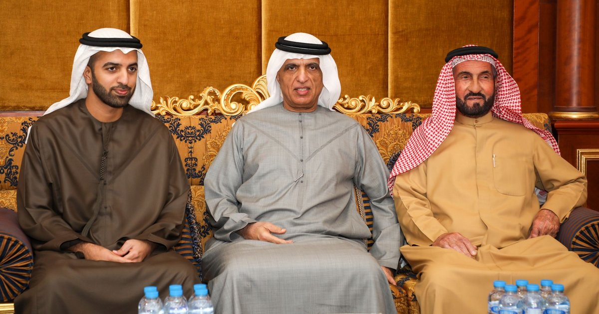 حاكم رأس الخيمة يعزي أسرتي البناي والطنيجي