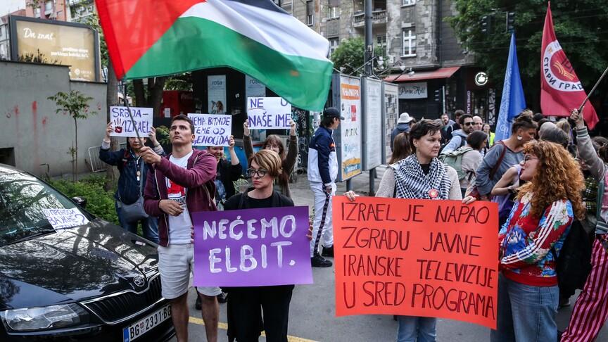 احتجاجات صربيا لمقاطعة يوروفيجن تضامناً مع فلسطين