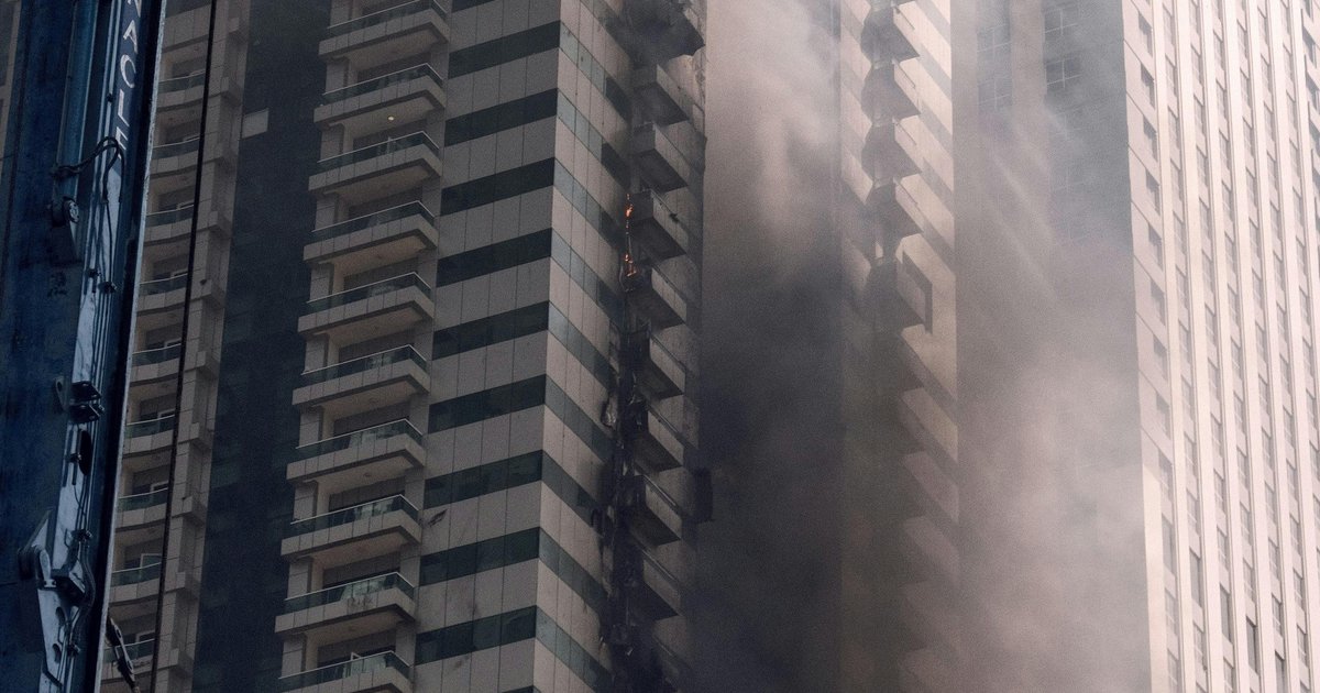 Debris falls on Dubai building due to air interception