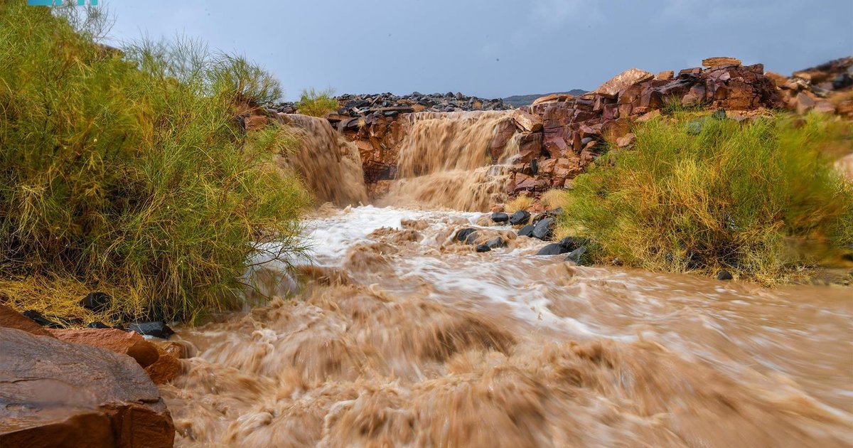 Heavy Snow and Rain in Tabuk, Saudi Arabia
