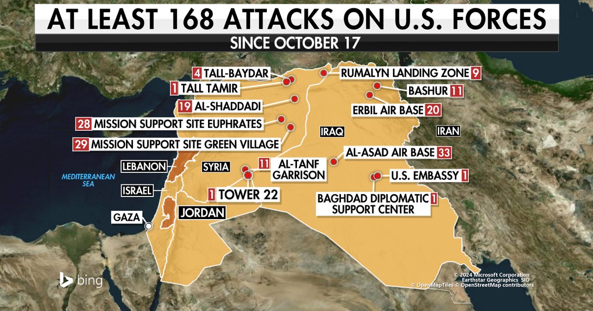 L'Iran cause des dommages aux bases militaires américaines