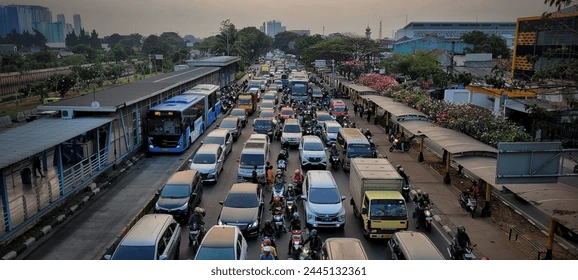 Traffic congestion in Jakarta after Eid al-Fitr