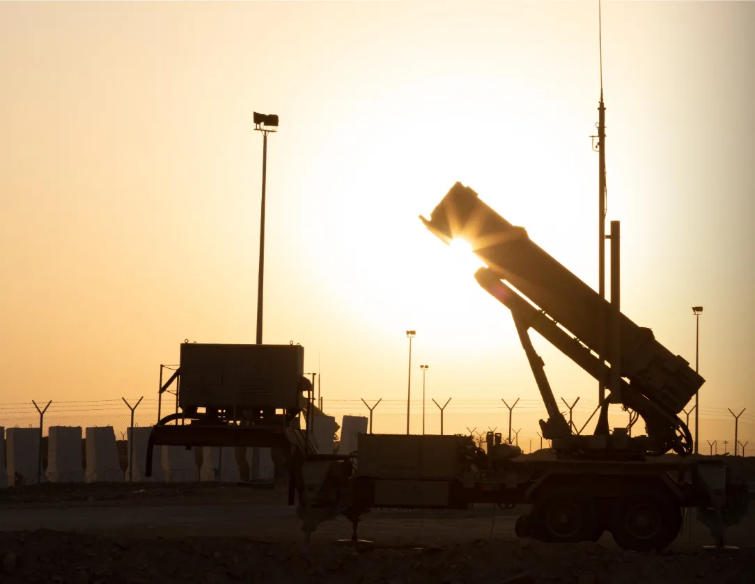 Interception d'un missile de croisière par les défenses saoudiennes