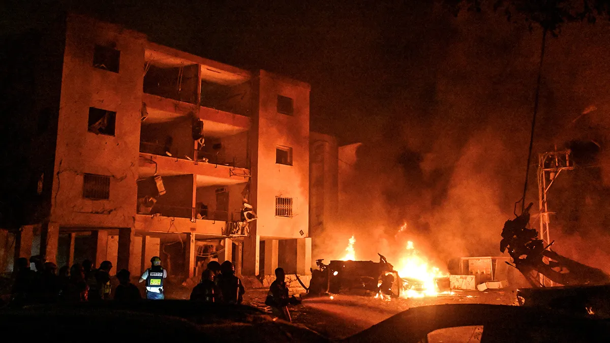 هجوم صاروخي إيراني على حيفا