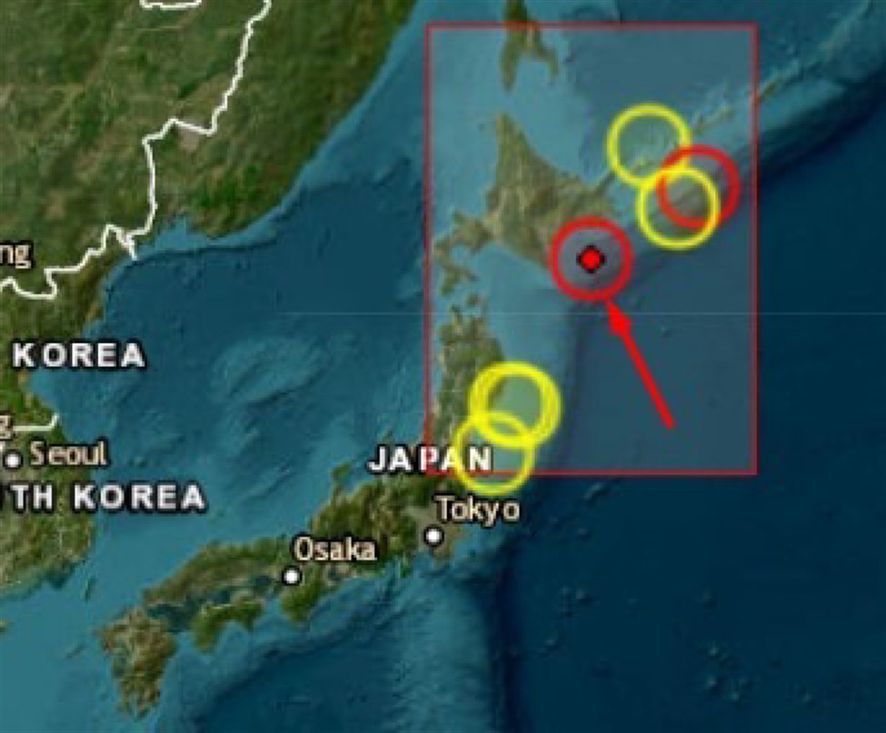 زلزال هوكايدو اليابانية بقوة 6.1 درجات