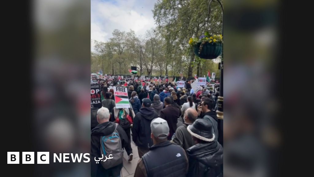 Protestas en Londres contra la guerra de Israel en Irán