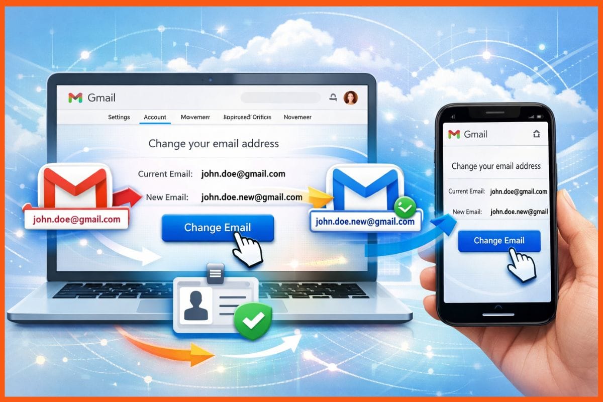 Google permet de changer d'adresse Gmail après 20 ans