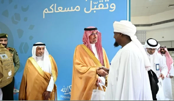 استقبال أولى رحلات الحجاج من السودان في جدة