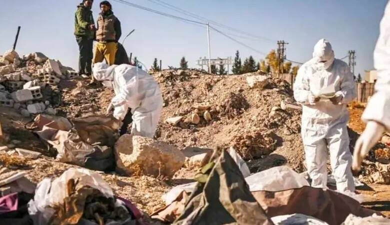 Fosses communes à Shaddadi et la tuerie de Baghouz