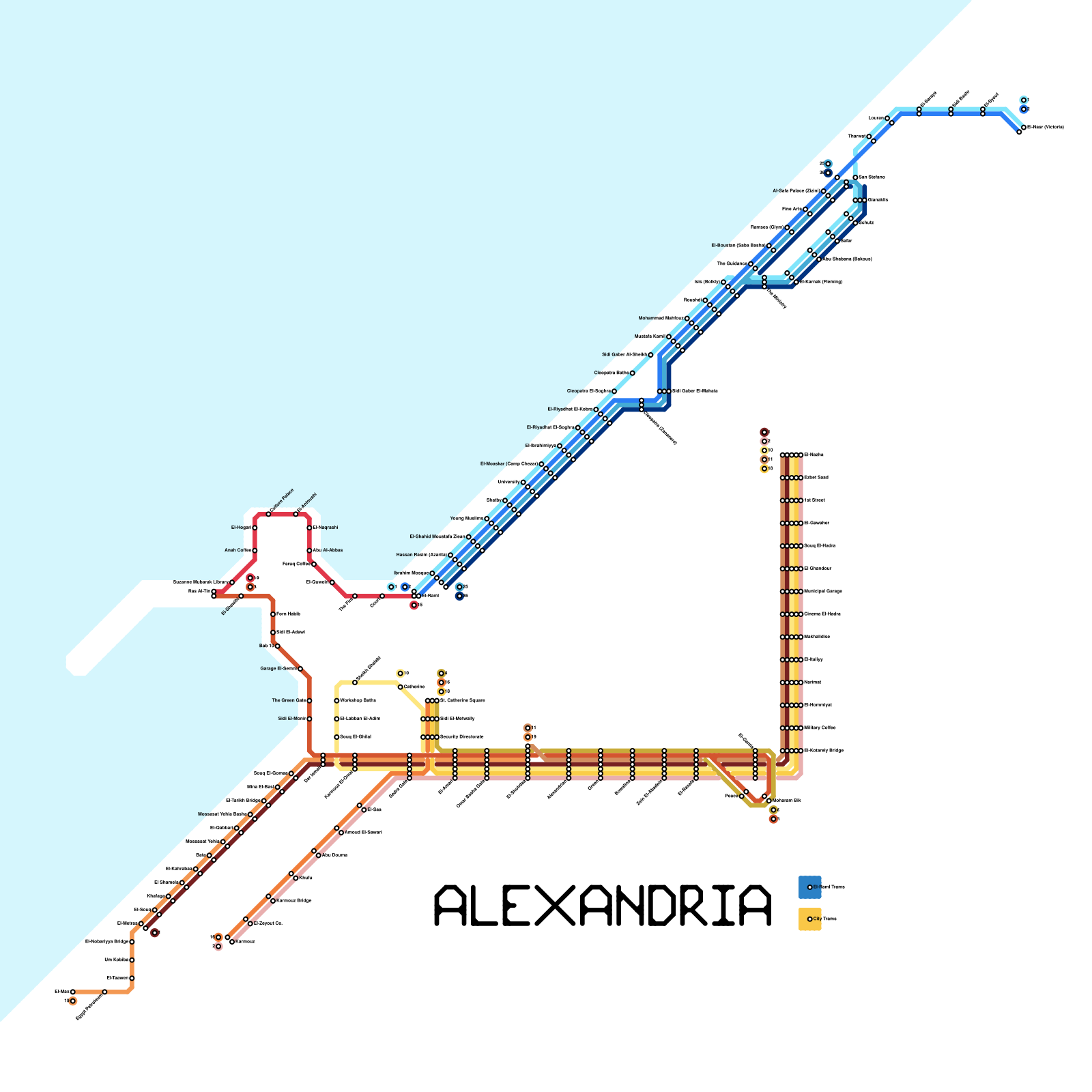 استعداد ميناء الإسكندرية لاستقبال أول قطار مترو للخط الرابع