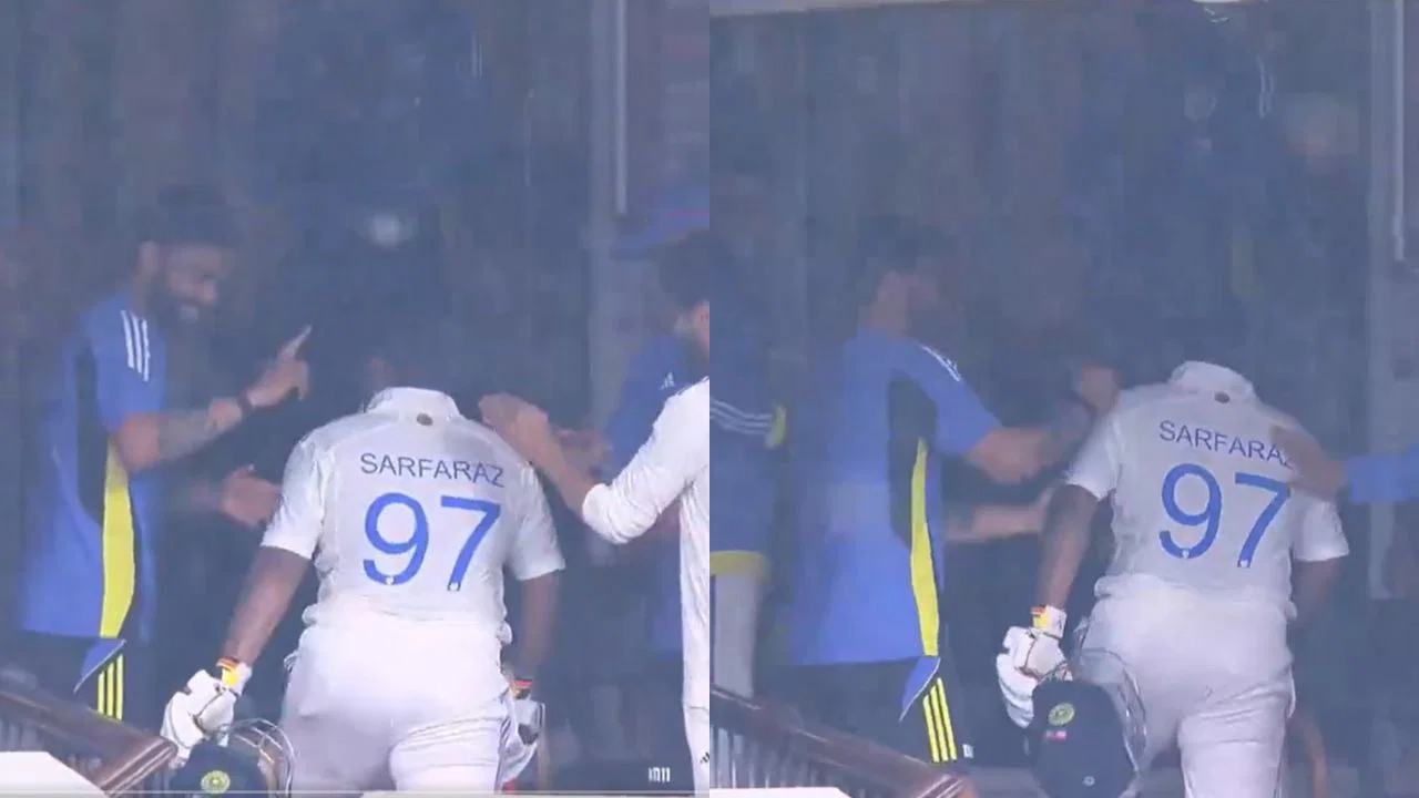 لحظة مؤثرة بين فيرات كوهلي وسر فاراز خان في مباراة RCB وCSK