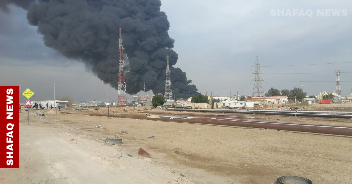 Fire at oil warehouses in Basra amid escalating attacks