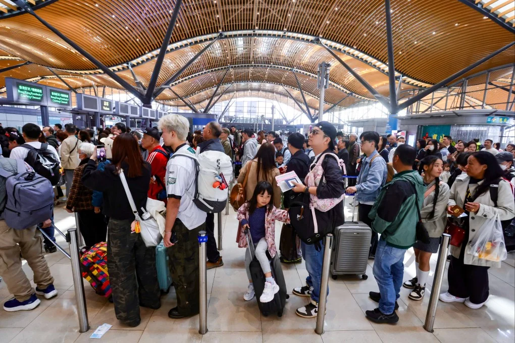 ازدحام مروري على جسر هونغ كونغ-تشوهاي-ماكاو