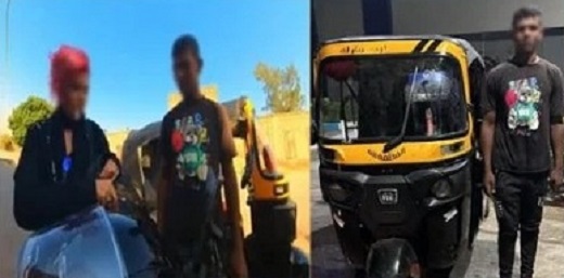 警方逮捕微型公交车内不雅行为的废品工人