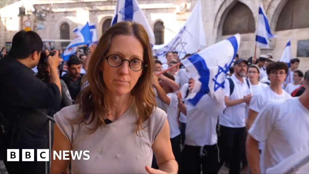 تظاهرة في القدس احتفالاً بذكرى حرب 1967