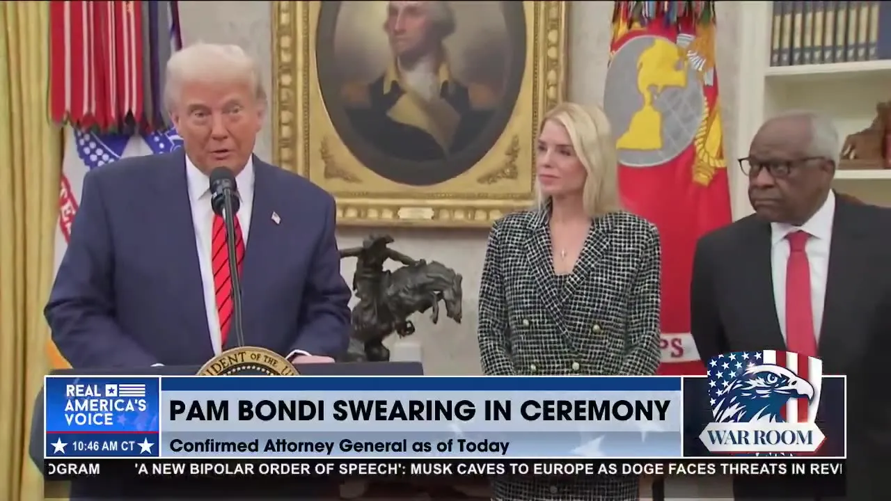 Dismissal of Pam Bondi from U.S. Justice Department