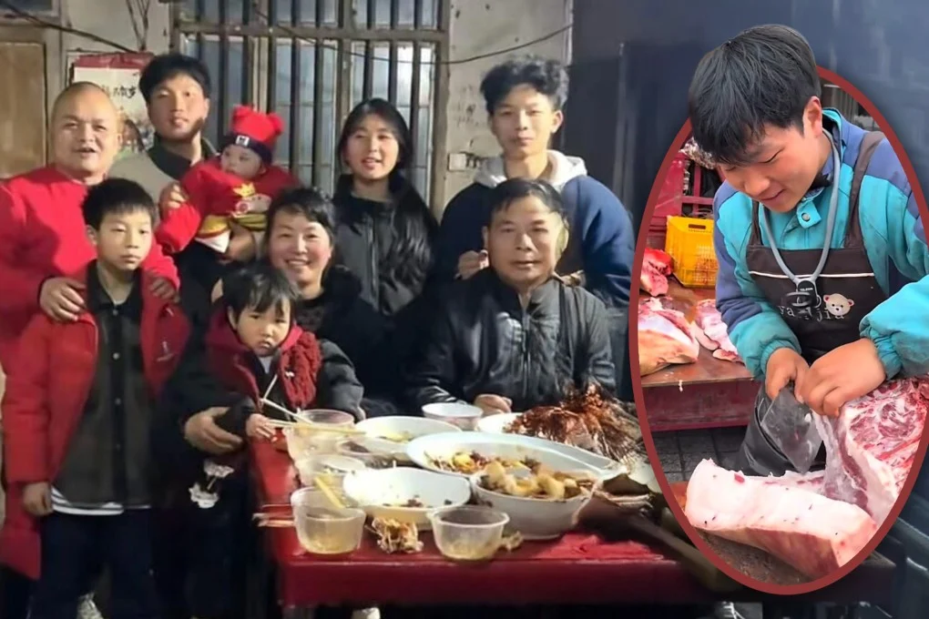 شاب صيني يتحمل مسؤولية إعالة أسرته