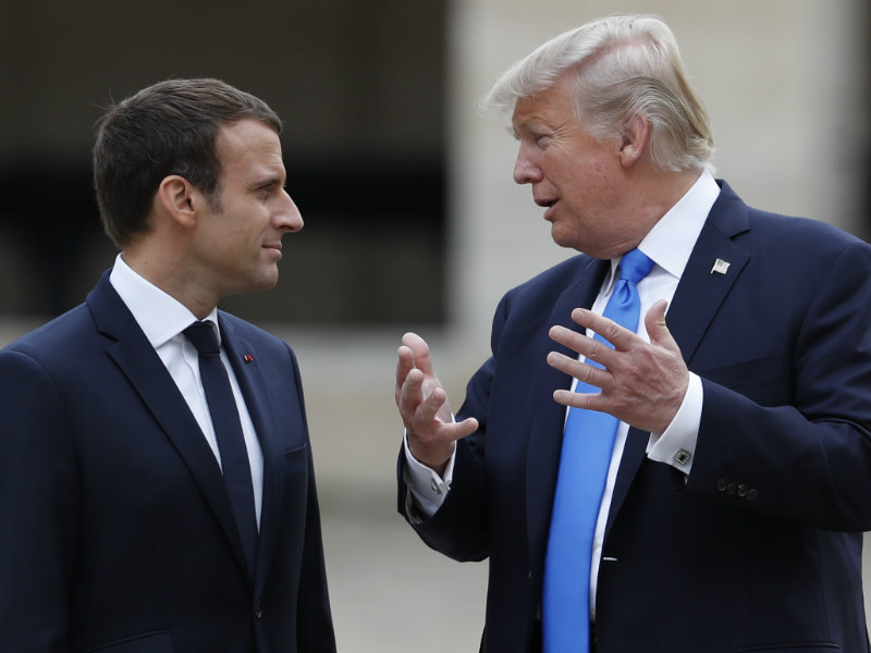 Macron répond aux déclarations de Trump sur les coups