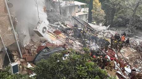 انهيار مبنى في حيفا جراء صاروخ إيراني