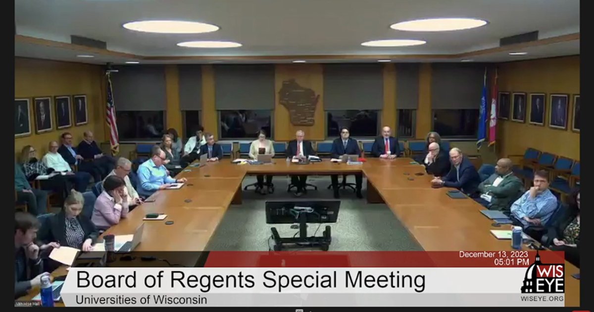 Wisconsin University Board Votes on Academic System President