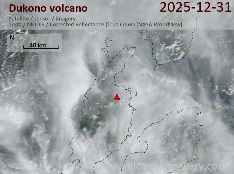 ثوران بركان دوكونو في إندونيسيا