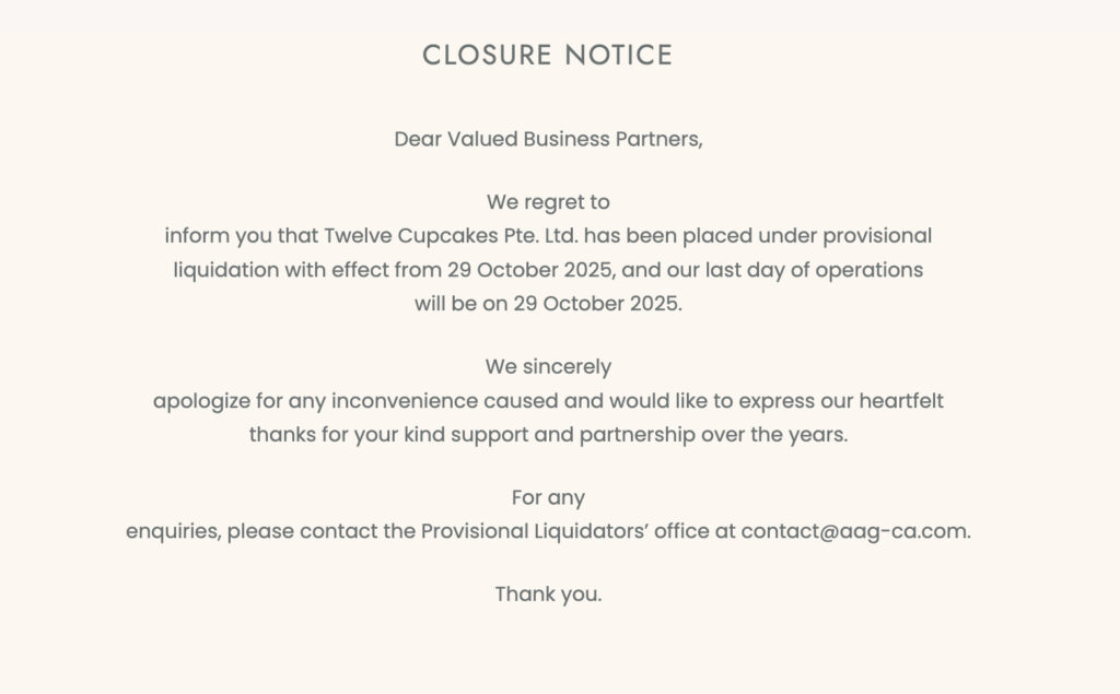 Payment of overdue salaries for Twelve Cupcakes workers