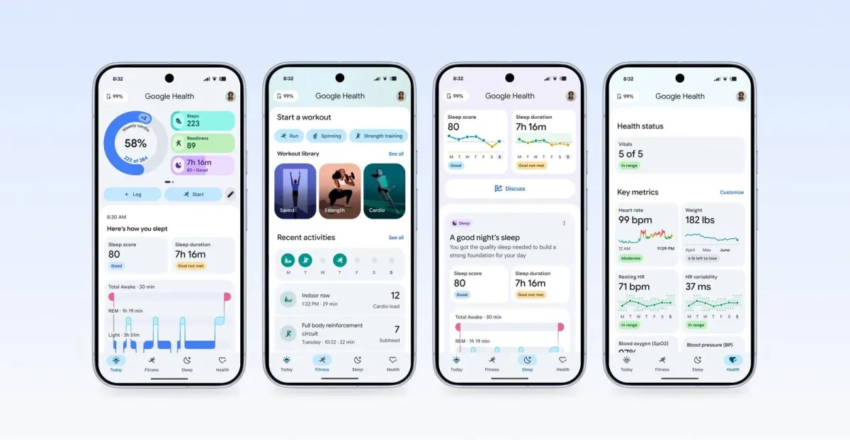 Mises à jour Google pour l'application santé : améliorations pour Fitbit